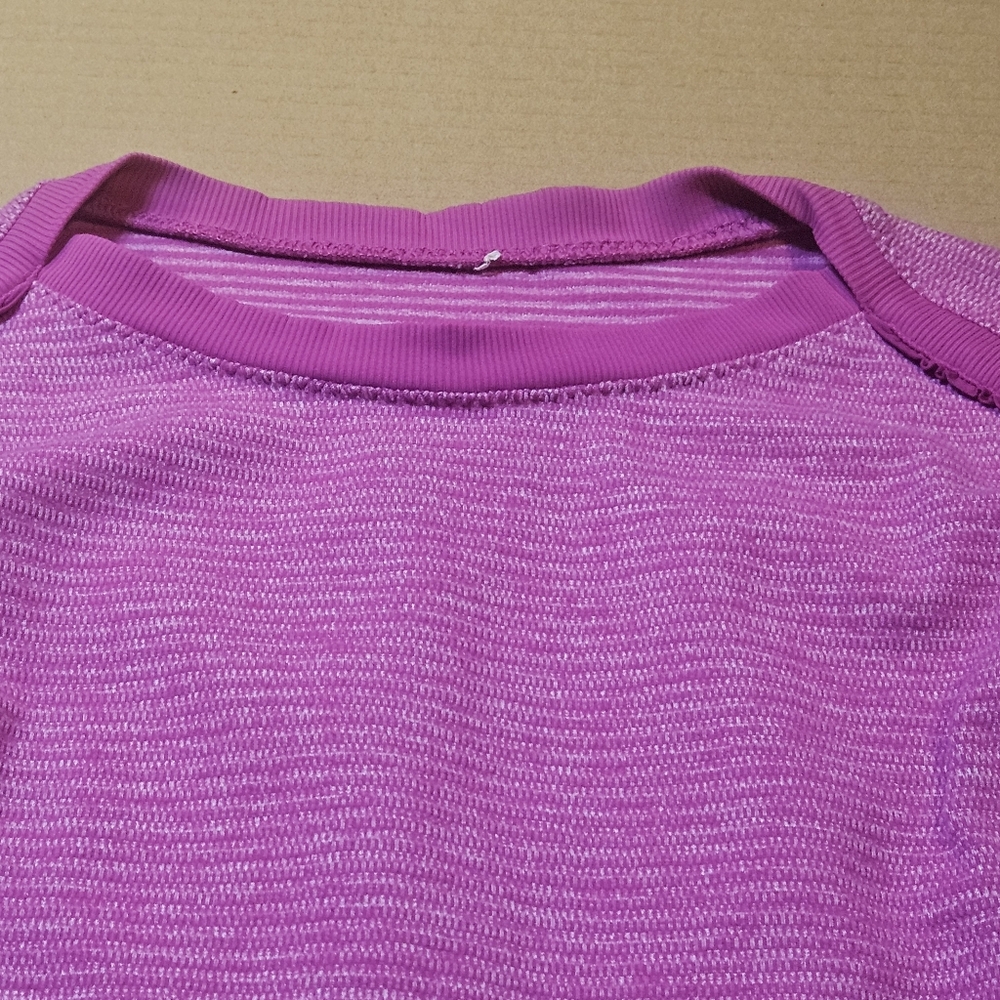 LULULEMON Womens Raspberry RULU BASE RUNNER L/S SHIRT Thumbholes - Picture 3 of 7